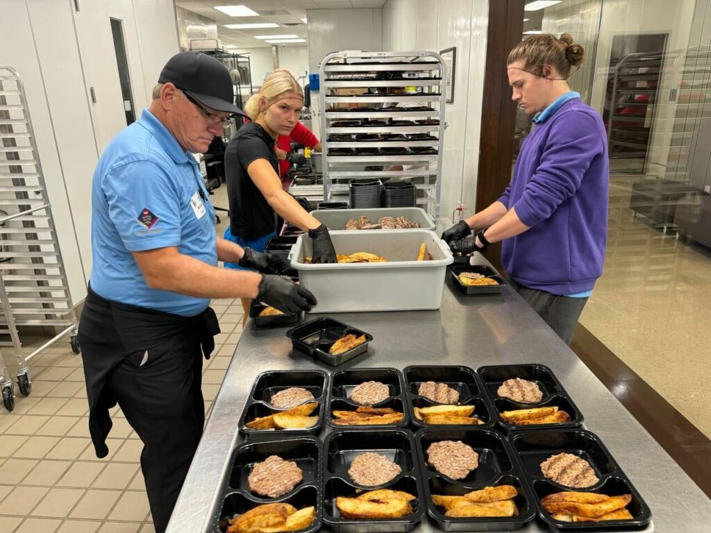 Vertical Solutions Roofing meal prep for the community